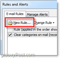 Outlook 2010 में एक नया नियम बनाएँ