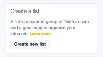 ट्विटर सूची बनाएं