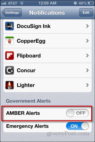कैसे एक iPhone पर एम्बर अलर्ट बंद करने के लिए