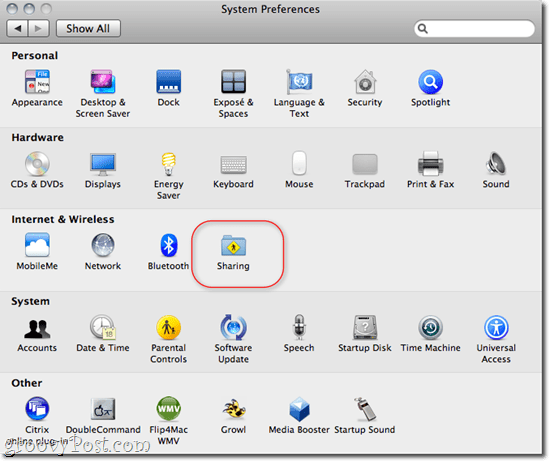 साझा फ़ाइलें और फ़ोल्डर OS X - विंडोज 7