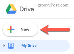 Google ड्राइव में एक नया दस्तावेज़ बनाना