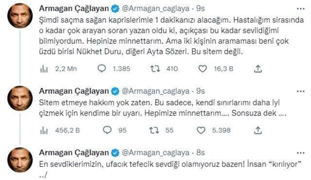Armağan Çağlayan ने दो प्रसिद्ध नामों का अपमान किया