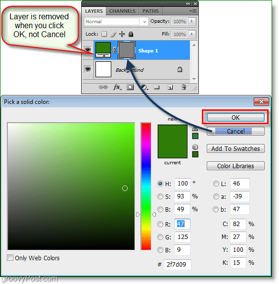 फ़ोटोशॉप रंग बीनने वाला स्क्रीनशॉट -चोहू यह काम करता है अब आप फ़ोटोशॉप में रंग बीनने वाले हॉटकीज़ का उपयोग कर सकते हैं