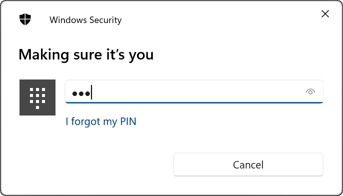 पिन या पासवर्ड से साइन इन करें