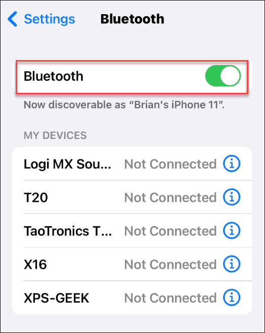 ब्लूटूथ iPhone पर वाई-फाई पासवर्ड साझा करता है