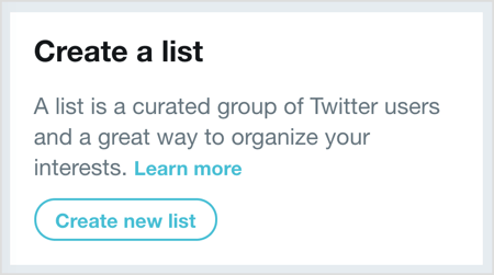 नई सूची बनाएँ पर क्लिक करें और फिर उन उपयोगकर्ताओं का चयन करें जिन्हें आप अपनी ट्विटर सूची में जोड़ना चाहते हैं।