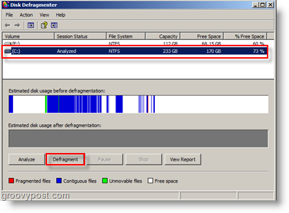 Windows XP के लिए डिस्क डीफ़्रेग्मेंटर विकल्प - विश्लेषण और डीफ़्रेग्मेंट
