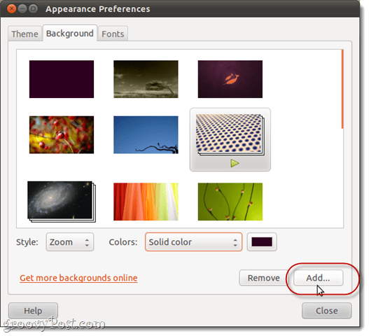 ubuntu में डेस्कटॉप रंग