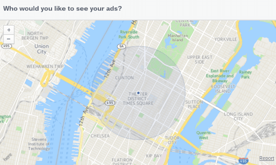 फेसबुक विज्ञापन मानचित्र उपकरण