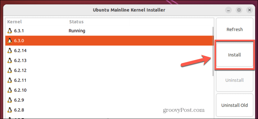 ubuntu मेनलाइन में कर्नेल स्थापित करें