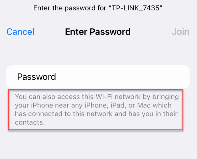 iPhone पर वाई-फ़ाई पासवर्ड साझा करें