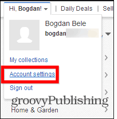 eBay पासवर्ड खाते की सेटिंग में बदलाव करें