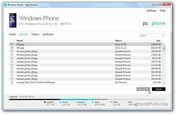 पीसी के लिए विंडोज़ फोन 8 विंडोज़ फोन ऐप सिंक