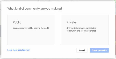 परिभाषित करना जो आपके Google प्लस समुदाय में शामिल हो सकता है