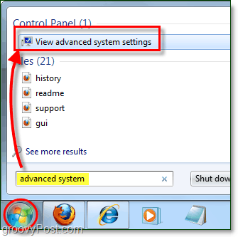 विंडोज 7 में उन्नत सिस्टम प्रदर्शन विकल्पों को कैसे देखें