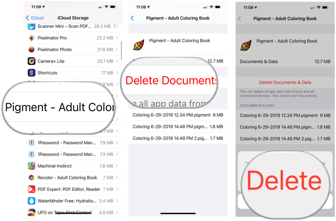 iCloud संग्रहण हटाएं एप्लिकेशन फ़ाइलें