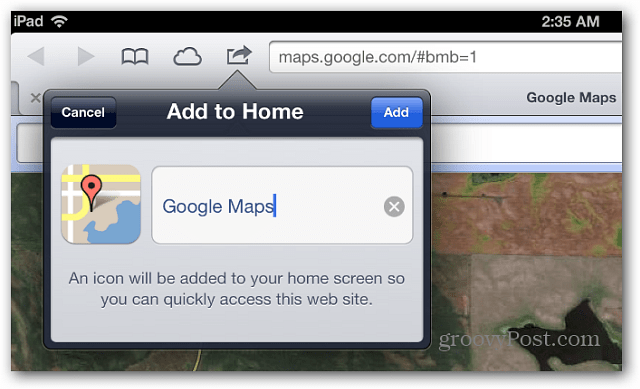 IOS 6 टिप: Google मैप्स को होम स्क्रीन पर जोड़ें