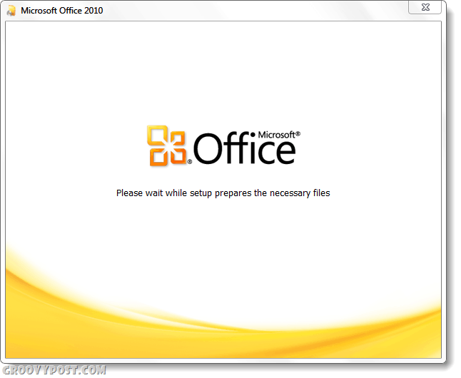 Office 2010 इंस्टॉलर स्क्रीनशॉट