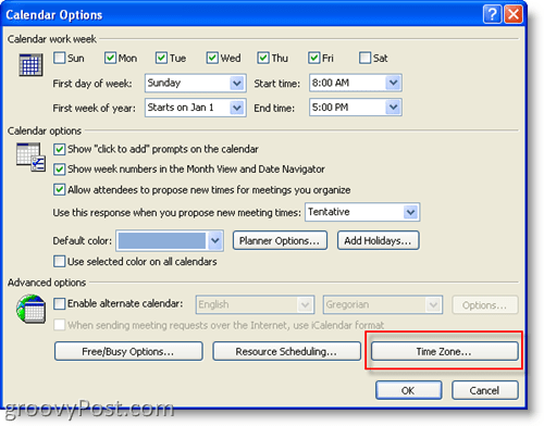 Microsoft Outlook कैलेंडर में अतिरिक्त समय क्षेत्र कैसे जोड़ें