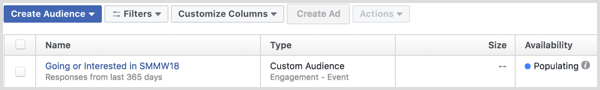 फेसबुक विज्ञापन प्रबंधक कस्टम दर्शकों के साथ विज्ञापन बनाते हैं