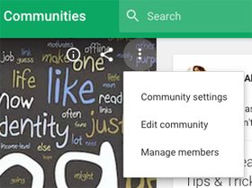 नई गूगल प्लस सामुदायिक सेटिंग्स