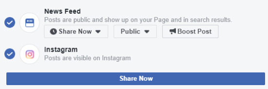 डेस्कटॉप से ​​फेसबुक पर Instagram से क्रॉस-पोस्ट कैसे करें, चरण 1, सुनिश्चित करें कि आप फेसबुक से Instagram पर पोस्ट कर सकते हैं