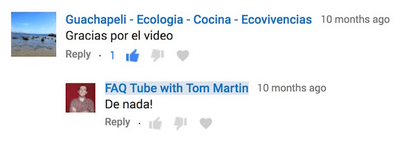 टिप्पणीकार की भाषा में YouTube टिप्पणियों का उत्तर दें।