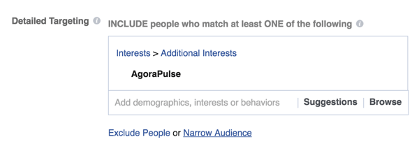आप अपने फेसबुक विज्ञापनों को उन लोगों को लक्षित कर सकते हैं जो किसी विशिष्ट कंपनी में रुचि रखते हैं।