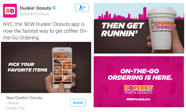 डंकिन डोनट्स ट्विटर वीडियो विज्ञापन