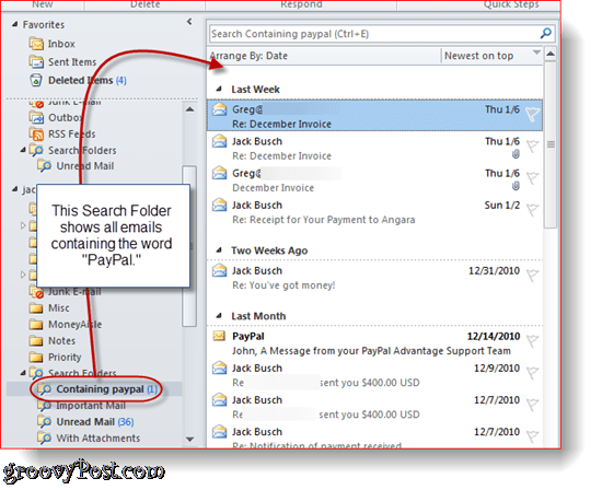 Outlook 2010 में खोज फ़ोल्डर बनाने और उपयोग करने का तरीका