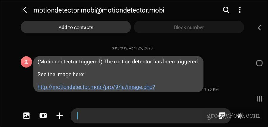 मोबि मोशन एसएमएस का पता लगाता है