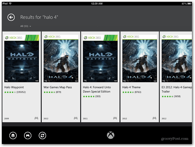 iPad Xbox स्मार्टग्लास गेम्स