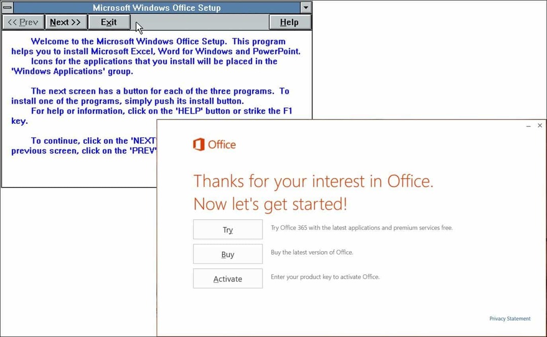 Microsoft Office (तब और अब) के 25 वर्षों पर एक नज़र
