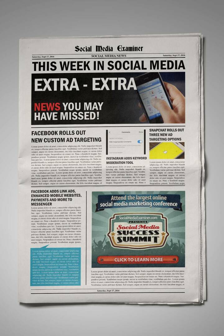 फेसबुक कस्टम ऑडियंस नाउ टार्गेट कैनवस विज्ञापन दर्शक: सोशल मीडिया में इस सप्ताह: सोशल मीडिया परीक्षक