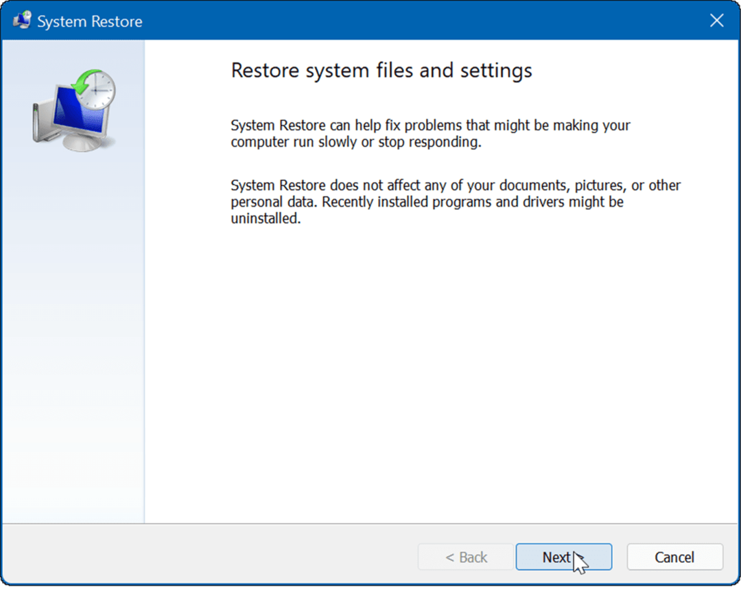 Windows 11 पर एक पुनर्स्थापना बिंदु बनाएं