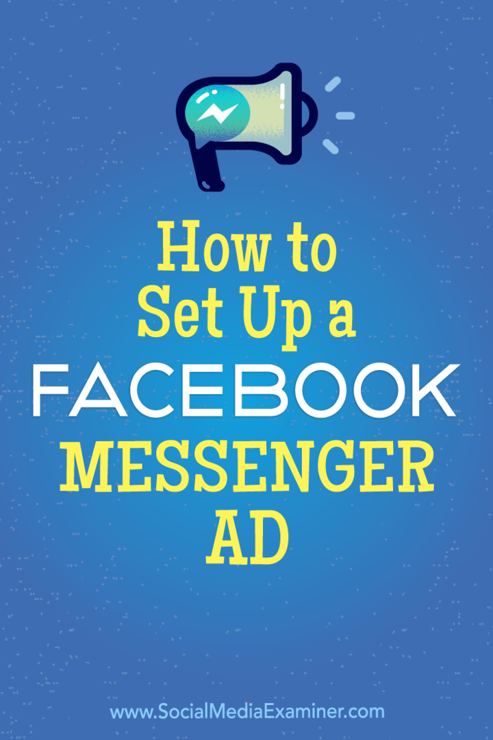 सोशल मीडिया परीक्षक पर टैमी तोप द्वारा फेसबुक मैसेंजर विज्ञापन कैसे सेट करें।