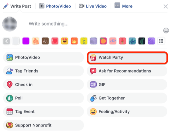 चरण 1 फेसबुक ग्रुप में फेसबुक वॉच पार्टी कैसे शुरू करें