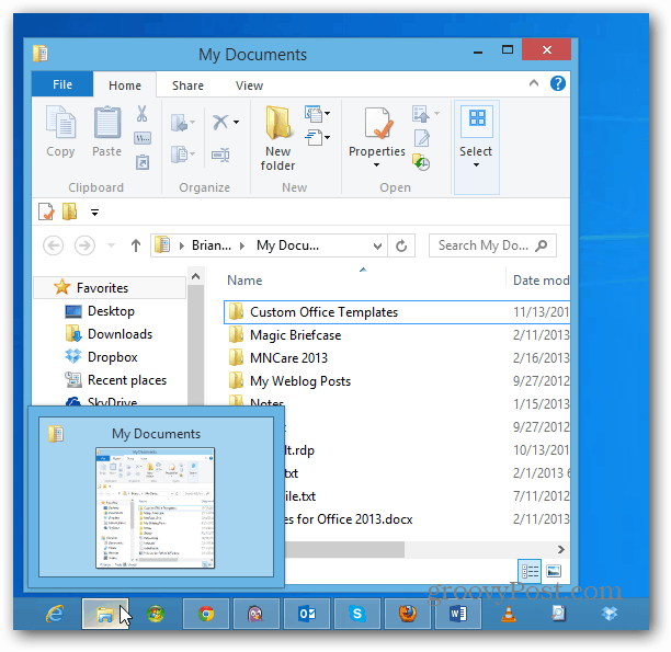 लायब्रेरी के अलावा किसी स्थान पर Windows Explorer खोलें