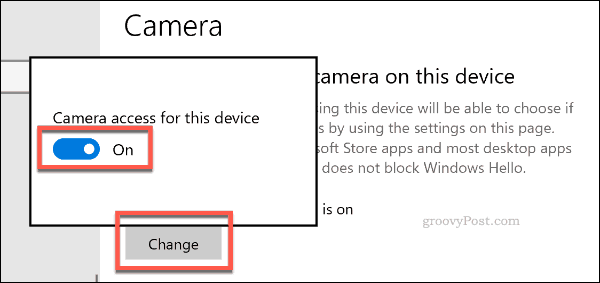 विंडोज 10 पर कैमरा एक्सेस को अक्षम करना
