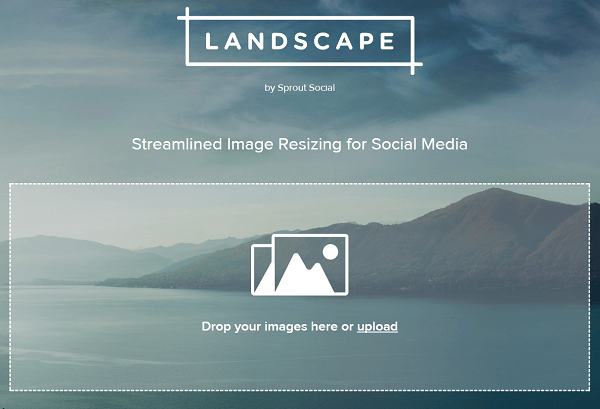 स्प्राउट सोशल द्वारा लैंडस्केप के साथ छवियों को क्रॉप और आकार दें।