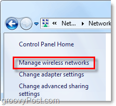 वायरलेस नेटवर्क कंट्रोल पैनल का प्रबंधन करें
