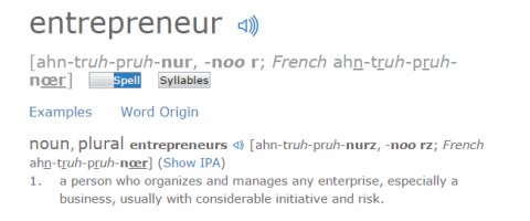 "उद्यमी" शब्द की परिभाषा जोखिम का विचार है। 