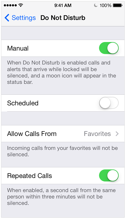 IPhone डू नॉट डिस्टर्ब सेटिंग आपको टेक्स्ट को ब्लॉक करने की अनुमति देता है।