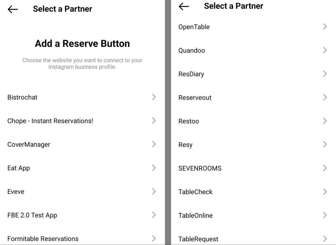 How-to-create-a-reserve-action-buttton-on-instagram-restaurant-platforms-connect-to-पेशेवर-प्रोफाइल-resy-opentable-select-a-partner-example-7
