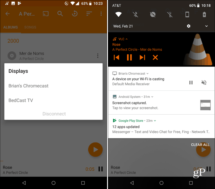 Android VLC Chromecast सपोर्ट