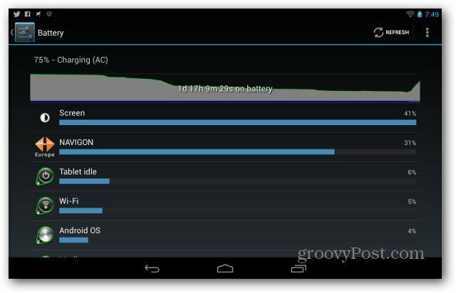 Google Nexus 7 बैटरी जीवन में सुधार करें