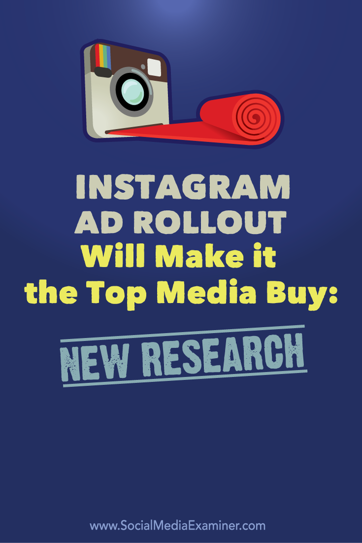 इंस्टाग्राम विज्ञापन रोलआउट मीडिया अनुसंधान खरीदते हैं