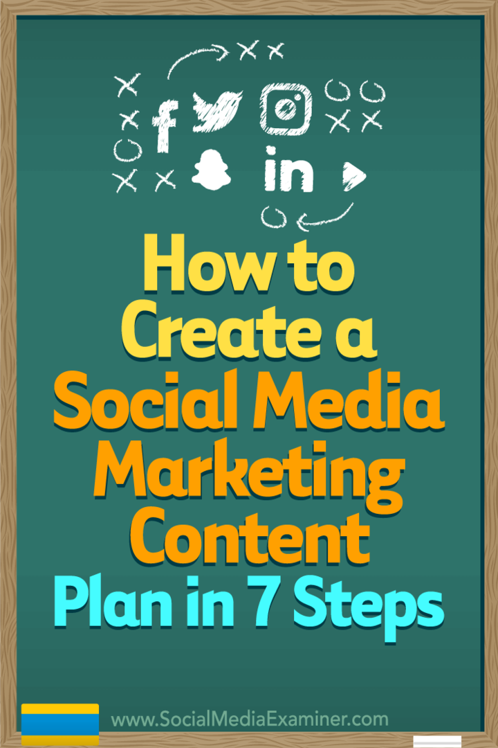 7 चरणों में एक सामाजिक मीडिया विपणन सामग्री योजना कैसे बनाएं: सामाजिक मीडिया परीक्षक