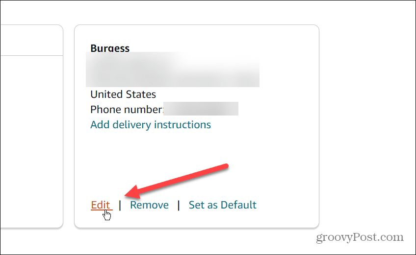Amazon पर अपना शिपिंग पता बदलें