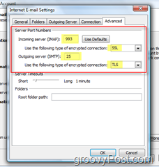 Outlook 2007 को GMAIL IMAP खाते के लिए कॉन्फ़िगर करें